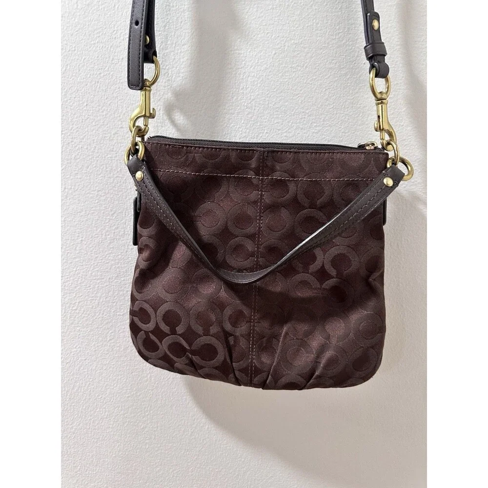 Coach Madison Med Dark Brown Crossbody Bag